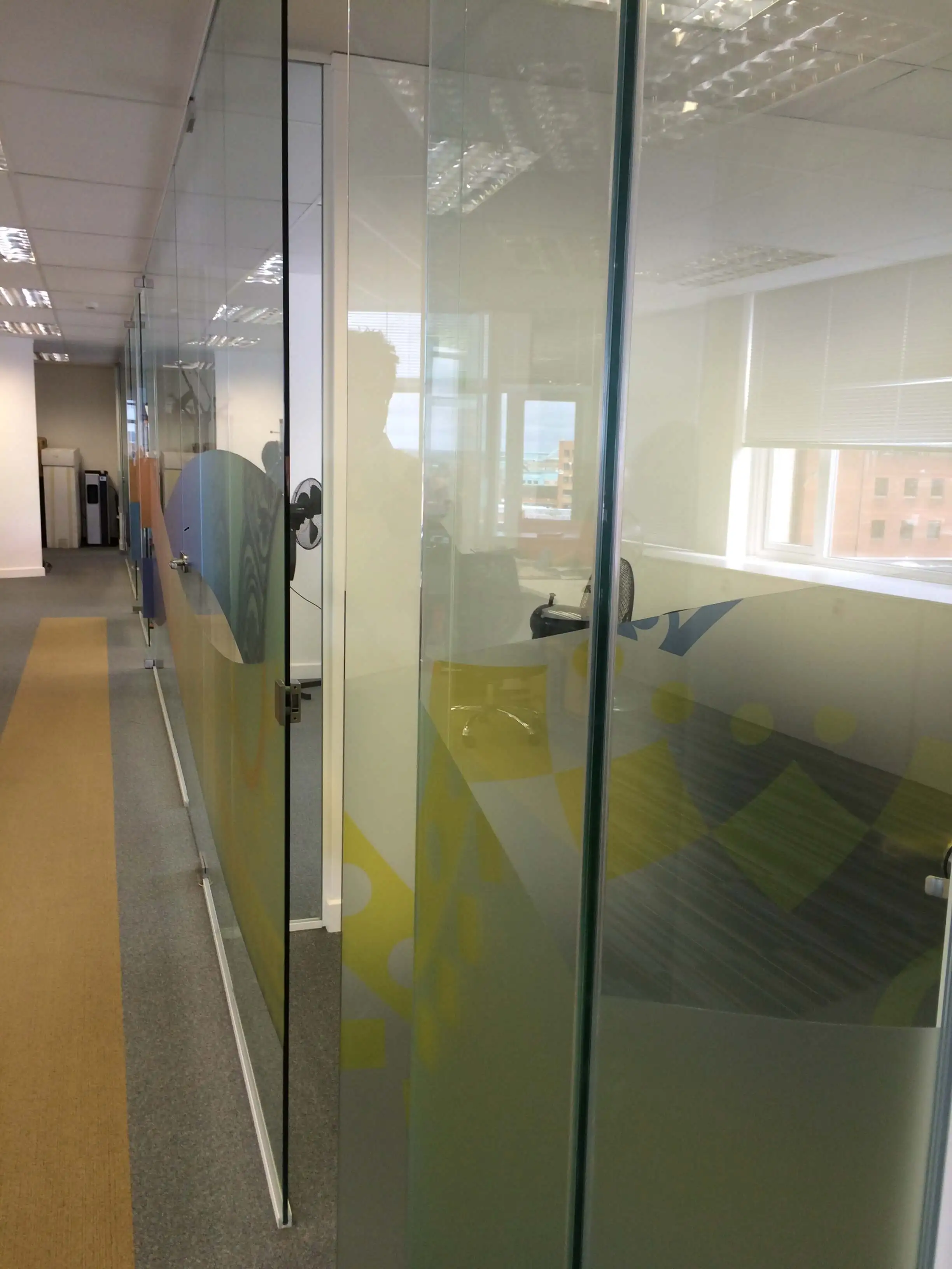 Office glass doors with designer manifestation