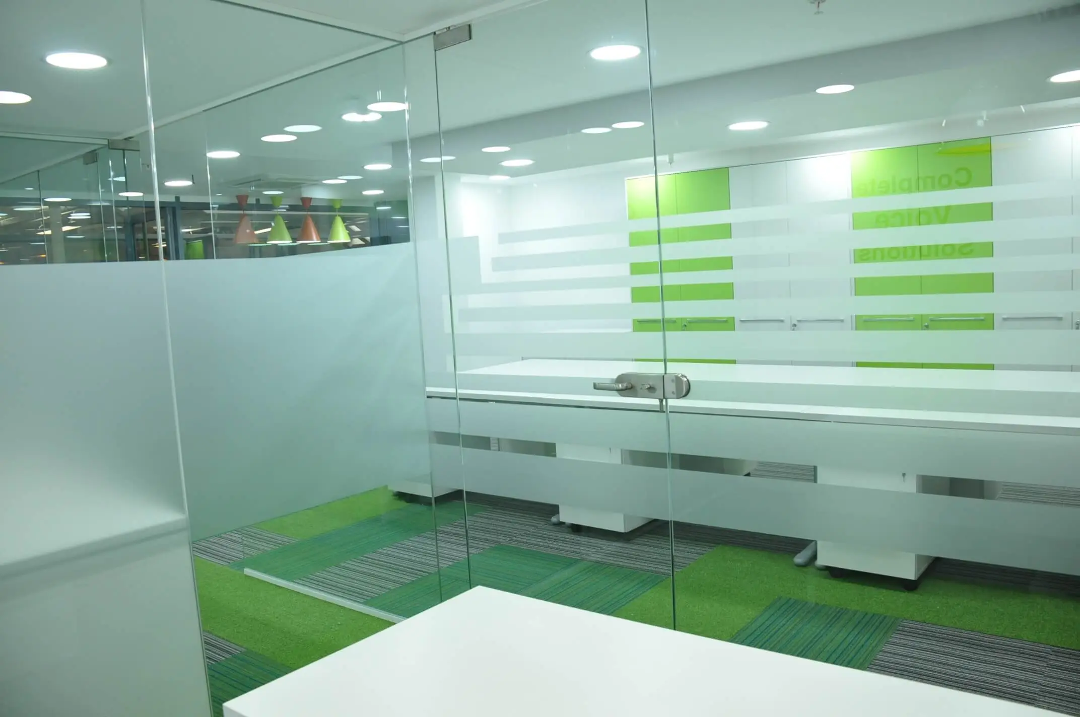 Solid and designer manifestation on office spaces glass partitions