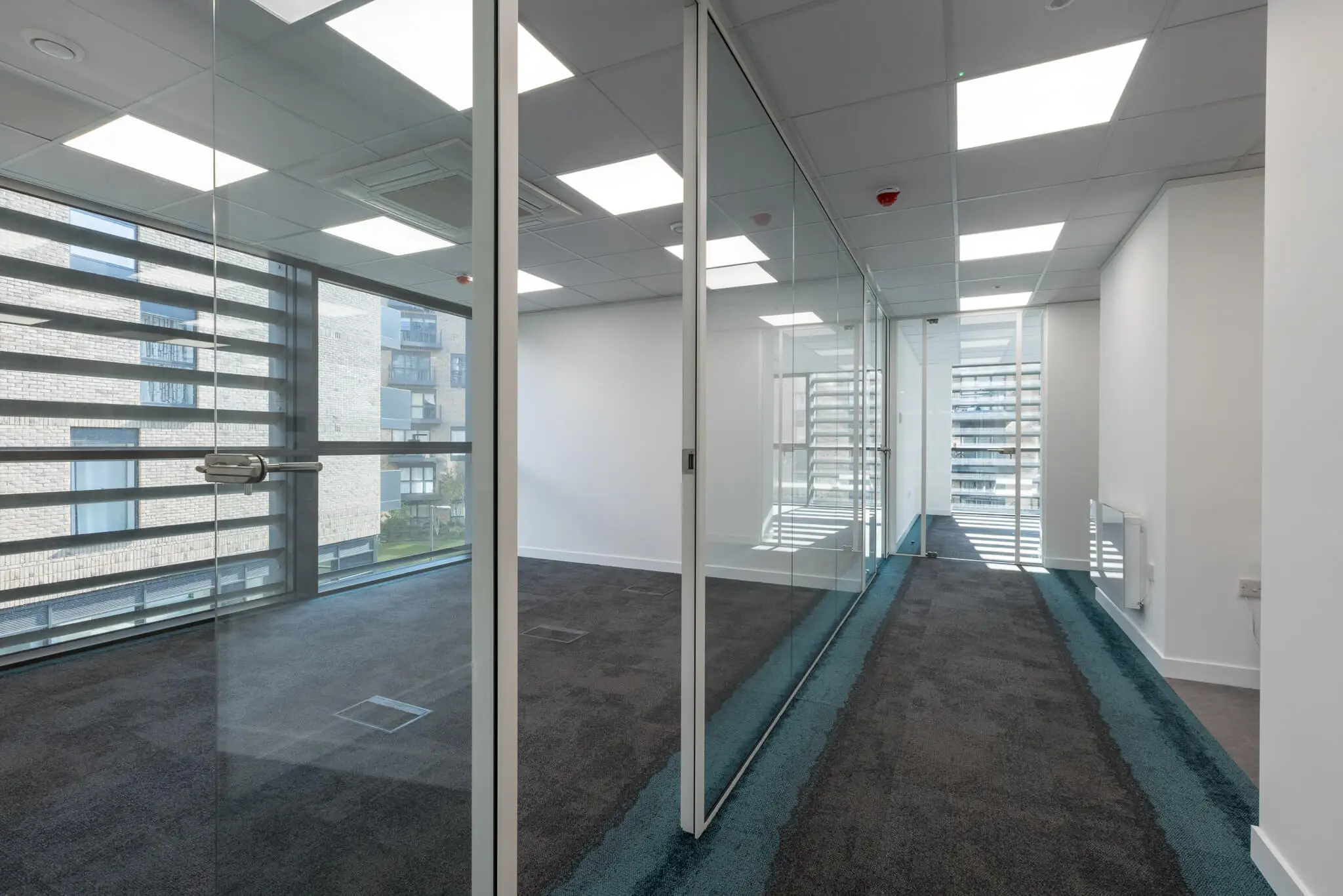 bradburys court office space seperations with glass doors